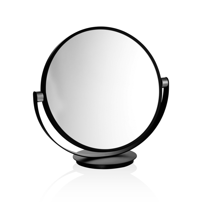 Großer Tischspiegel Vanity - Schwarz matt / Chrom
