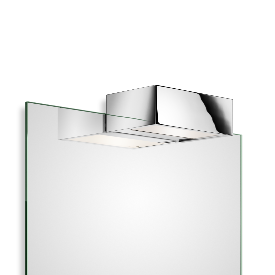 Luxuriöse Badezimmer Lampe Wand, Decor Walther Box 15 in Chrom, perfekt als Beleuchtung für Badspiegel – erhältlich bei dasfeinebad, vereint Design und Funktionalität.