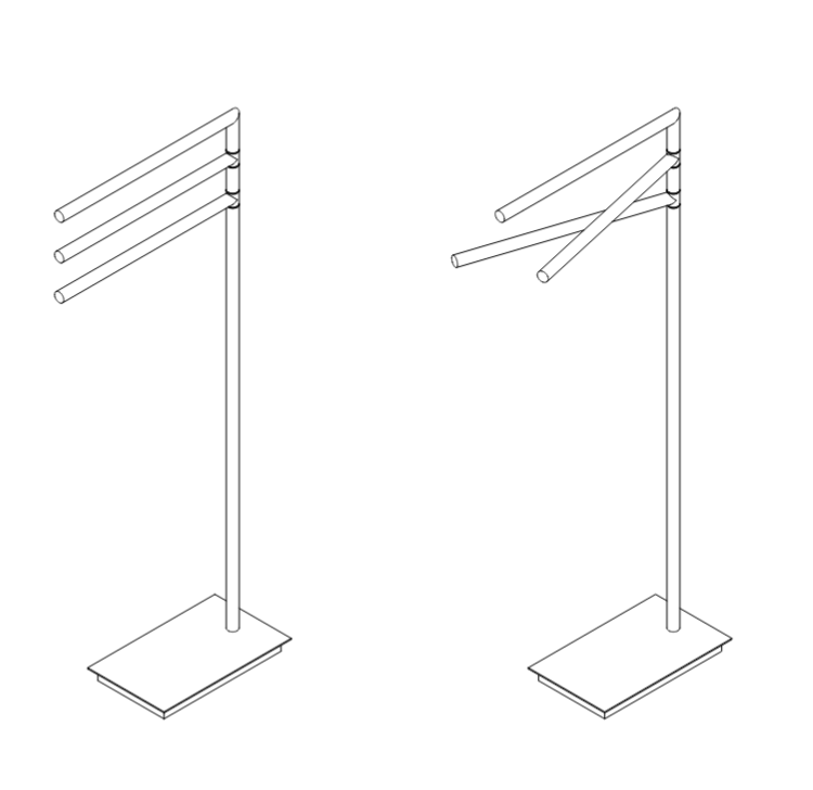 Handtuchständer STRAIGHT 3 - Chrom
