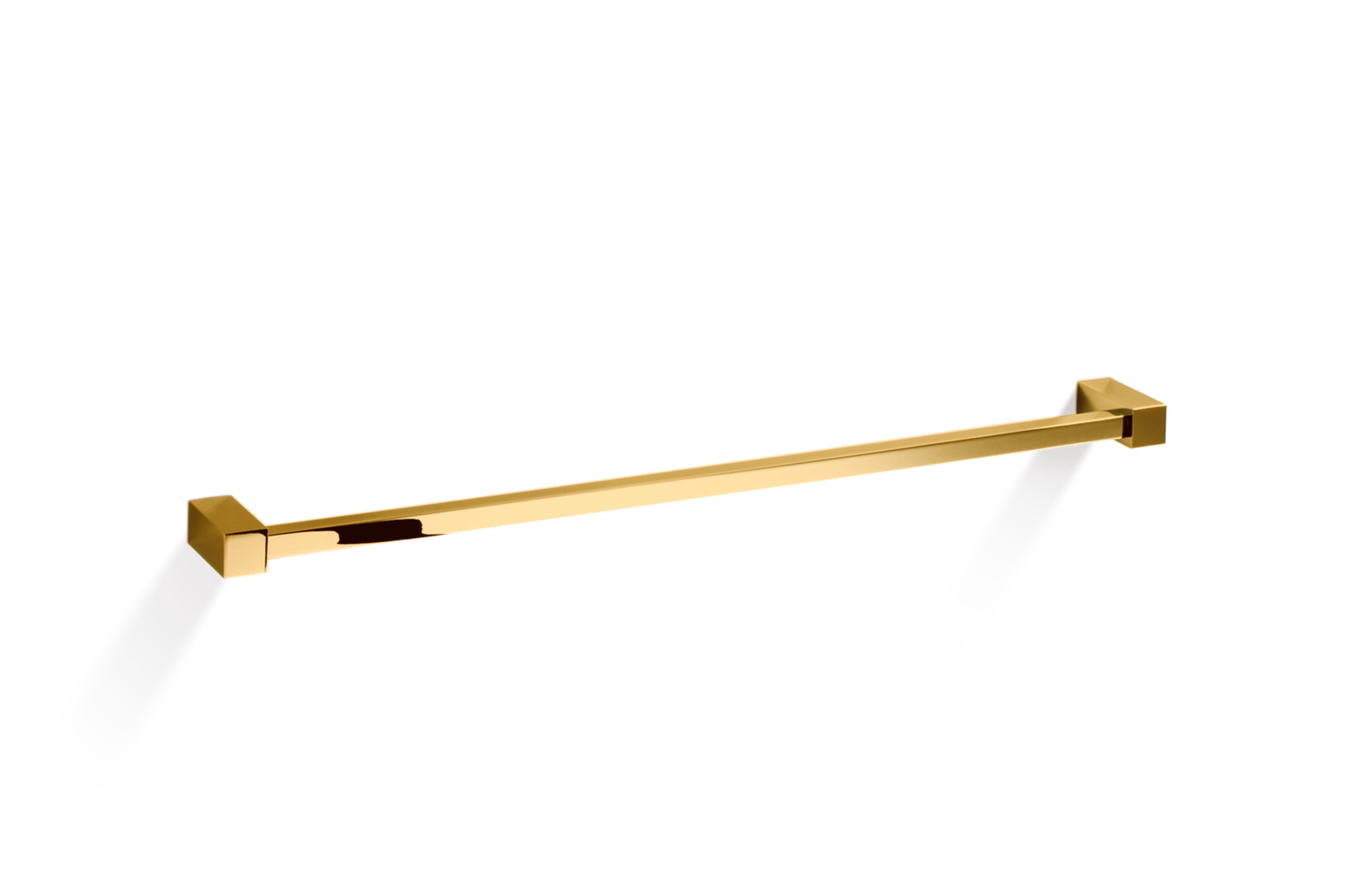 Luxuriöse Handtuchstange in Gold, massives Messing mit glänzender Oberfläche und Schutzbeschichtung, 60 cm Breite, ideal für elegante Badezimmergestaltung, verdeckte Montage