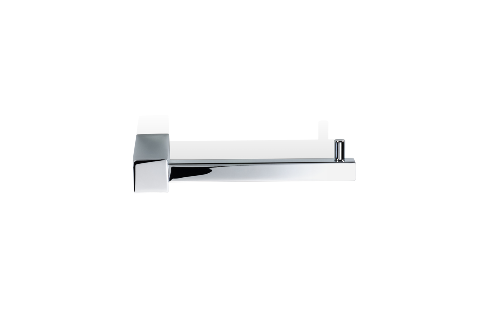 Hochglänzender Toilettenpapierhalter in Chrom-Finish, robustes Design für moderne Badezimmer, langlebiges Badezimmeraccessoire aus Chrom