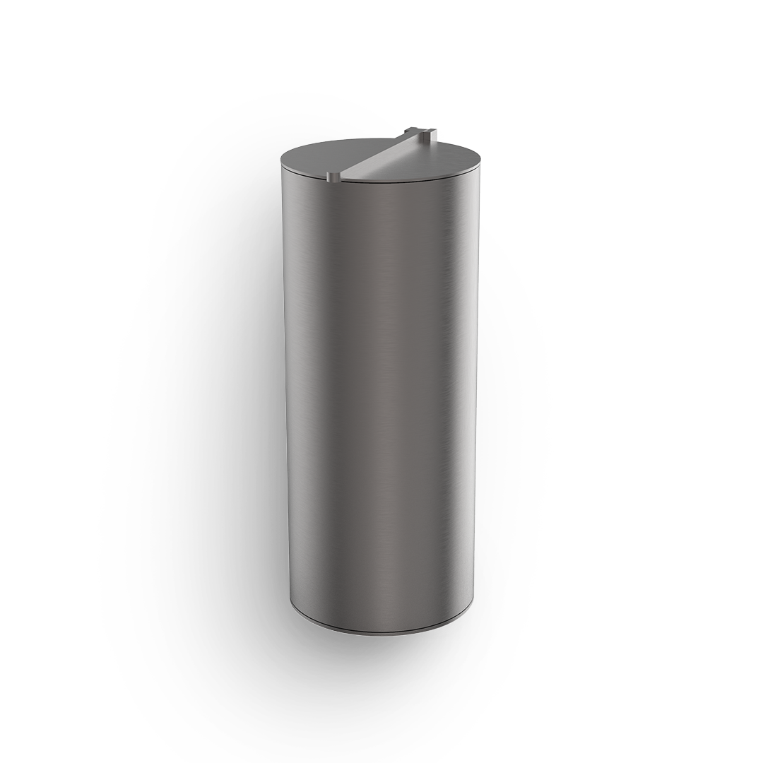Edler Abfalleimer BIN 4 von Decor Walther in Dark Metal Matt mit Softclose-Funktion und abnehmbaren Kunststoffeinsatz – luxuriöser Badezimmer-Mülleimer, platzsparender Treteimer, hochwertiges Badzubehör.