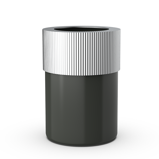 Hochwertiger Behälter aus Aluminium und Porzellan, ideal zur Aufbewahrung von Kosmetika und Utensilien, Decor Walther OF.LINE Kollektion