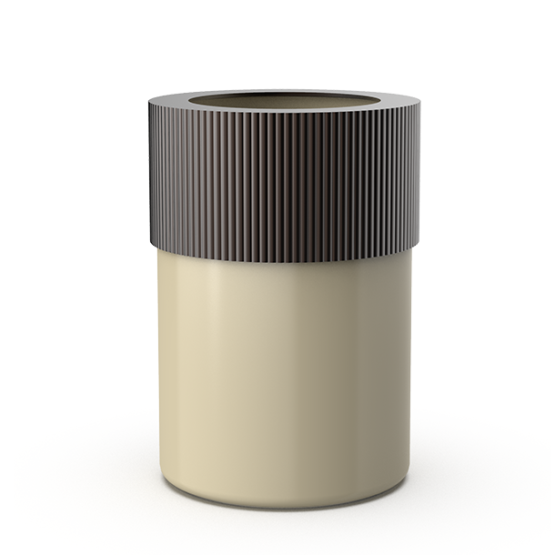 Hochwertiger Abfalleimer aus Aluminium und handgefertigtem Porzellan, perfekt für stilvolle Badezimmerorganisation, Decor Walther OF.LINE