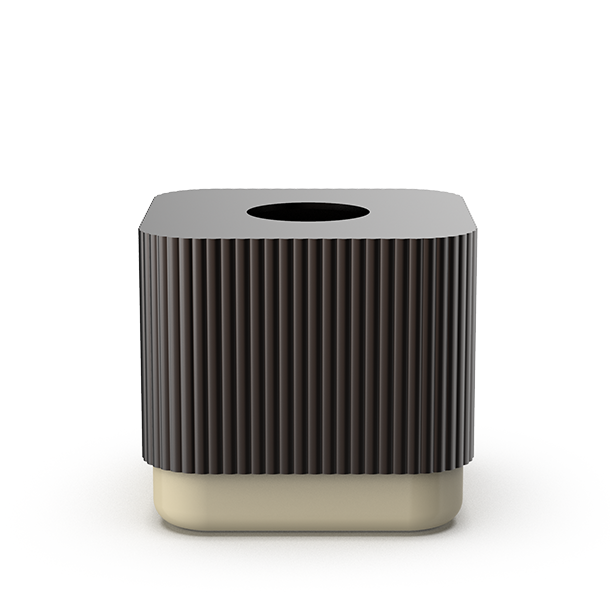 Hochwertiger Behälter aus Aluminium und handgefertigtem Porzellan, ideal zur Aufbewahrung von Tüchern und Utensilien, Decor Walther OF.LINE