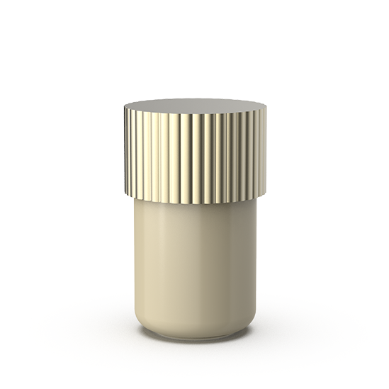 Vielseitige Schmuckbox aus robustem Aluminium und feinem Porzellan, ideal zur Aufbewahrung von Wattepads und Utensilien, Decor Walther OF.LINE Kollektion.