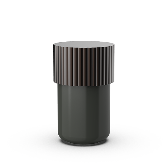 Hochwertiger Utensilienbehälter aus Aluminium und handgefertigtem Porzellan, ideal für kleine Gegenstände, Decor Walther OF.LINE Kollektion.