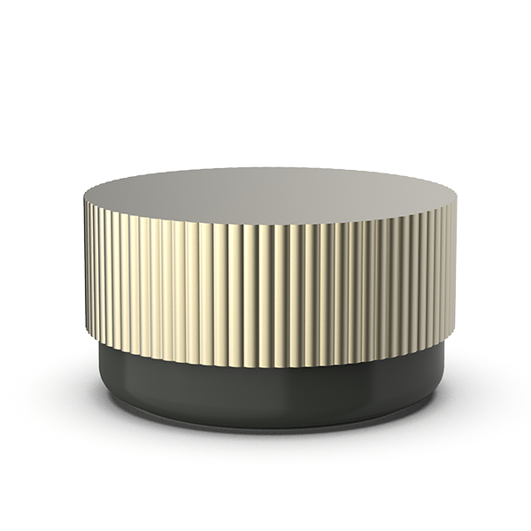 Eleganter Organizer aus Aluminium und Porzellan, perfekt für Schmuck und Wattepads, Decor Walther OF.LINE Kollektion