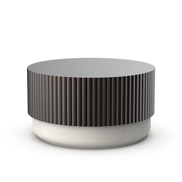 Edle Schmuckbox aus Aluminium und Porzellan mit Deckel, ideal zur Aufbewahrung von Utensilien und Kosmetika, Decor Walther OF.LINE