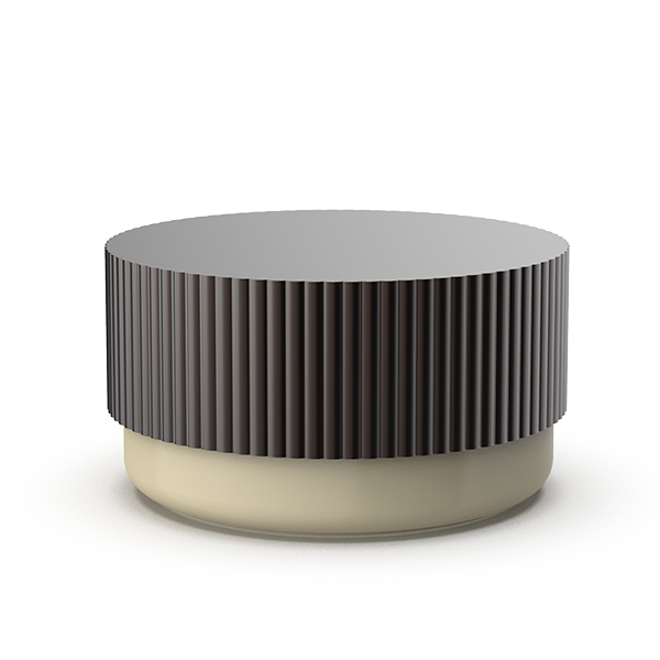 Stilvoller Behälter aus Aluminium und handgefertigtem Porzellan, perfekt für Wattepads und Schmuck, Decor Walther OF.LINE Kollektion