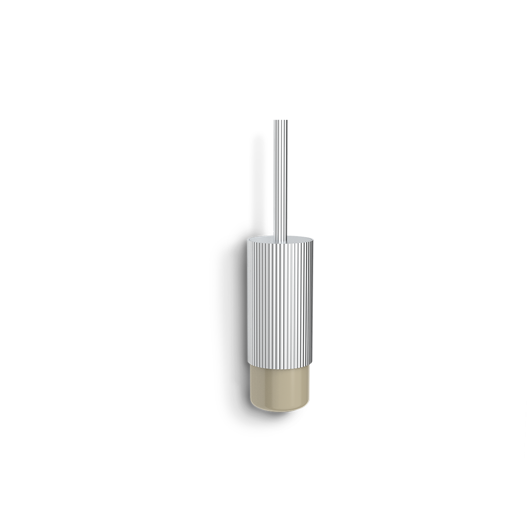 Luxuriöse Toilettenbürste aus Aluminium und handgefertigtem Porzellan, perfekt für modernes Badezimmerdesign, Decor Walther OF.LINE