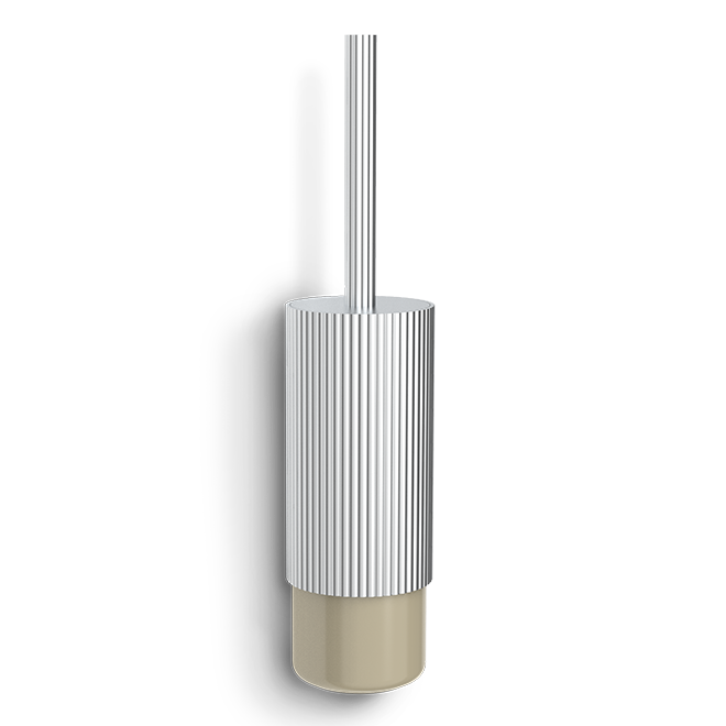 Luxuriöse Toilettenbürste aus Aluminium und handgefertigtem Porzellan, perfekt für modernes Badezimmerdesign, Decor Walther OF.LINE