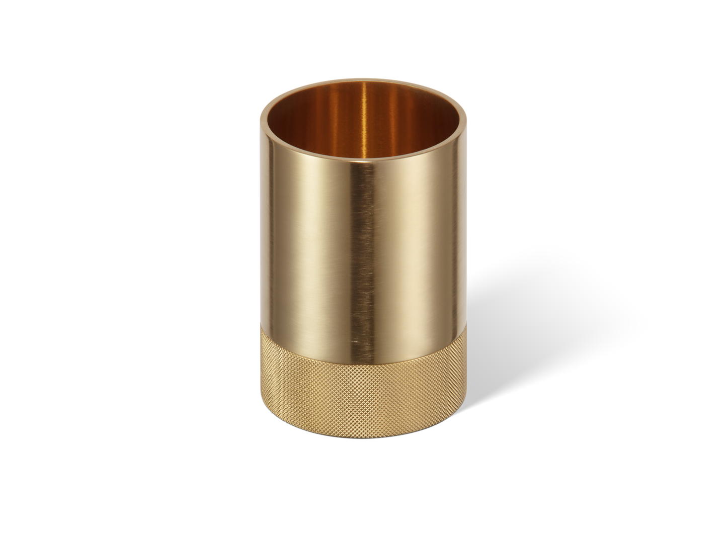Hochwertiger Gold-matt-24-Karat-Kosmetikorganizer von Decor Walther, ideal für ein luxuriöses Badezimmerdesign