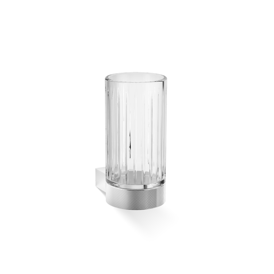 Geschliffenes Kristallglas und Chrom-Finish Objekt, perfekt für die elegante Präsentation von Badezimmerutensilien