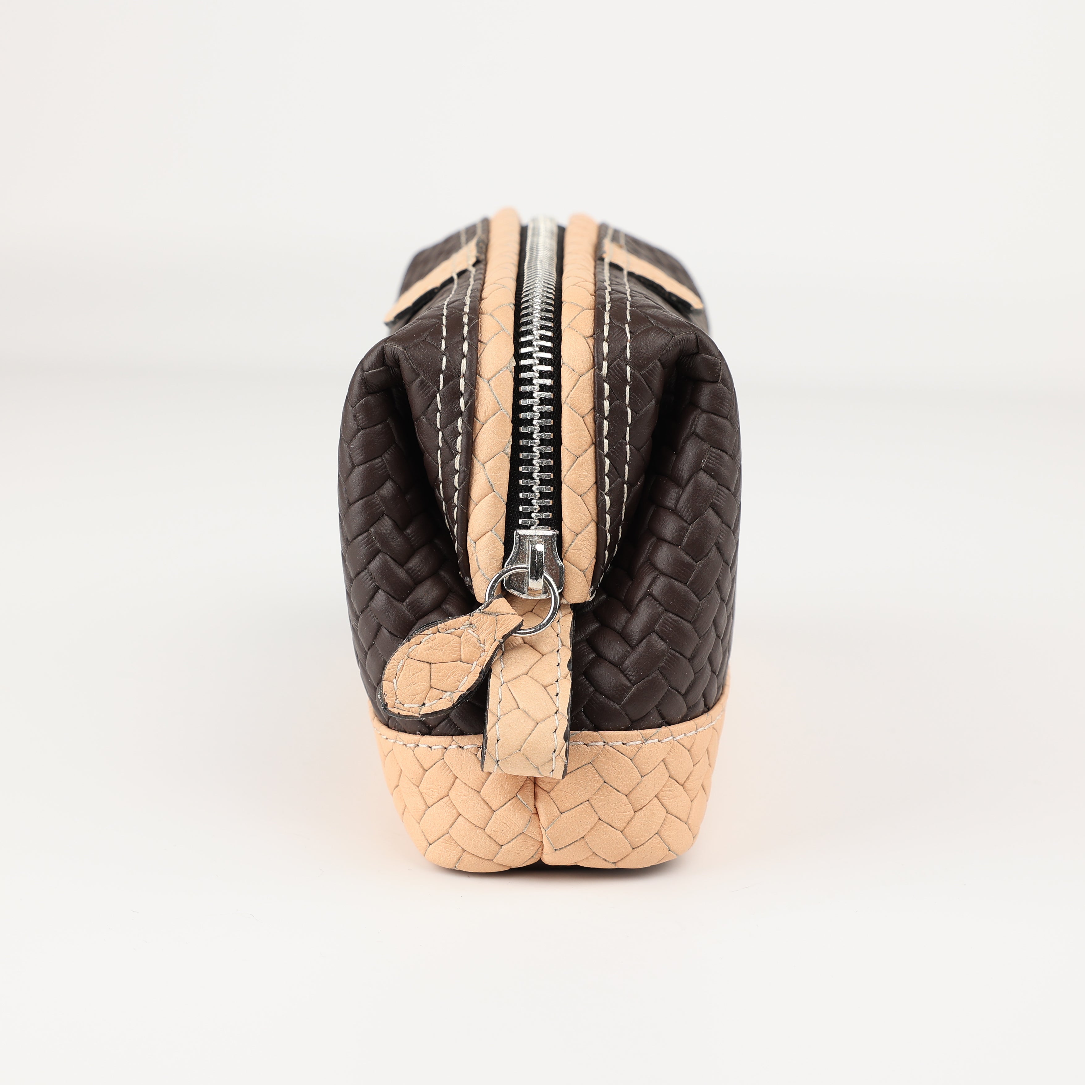 Kosmetiktasche Mousetrap (S) - dunkelbraun/ sand