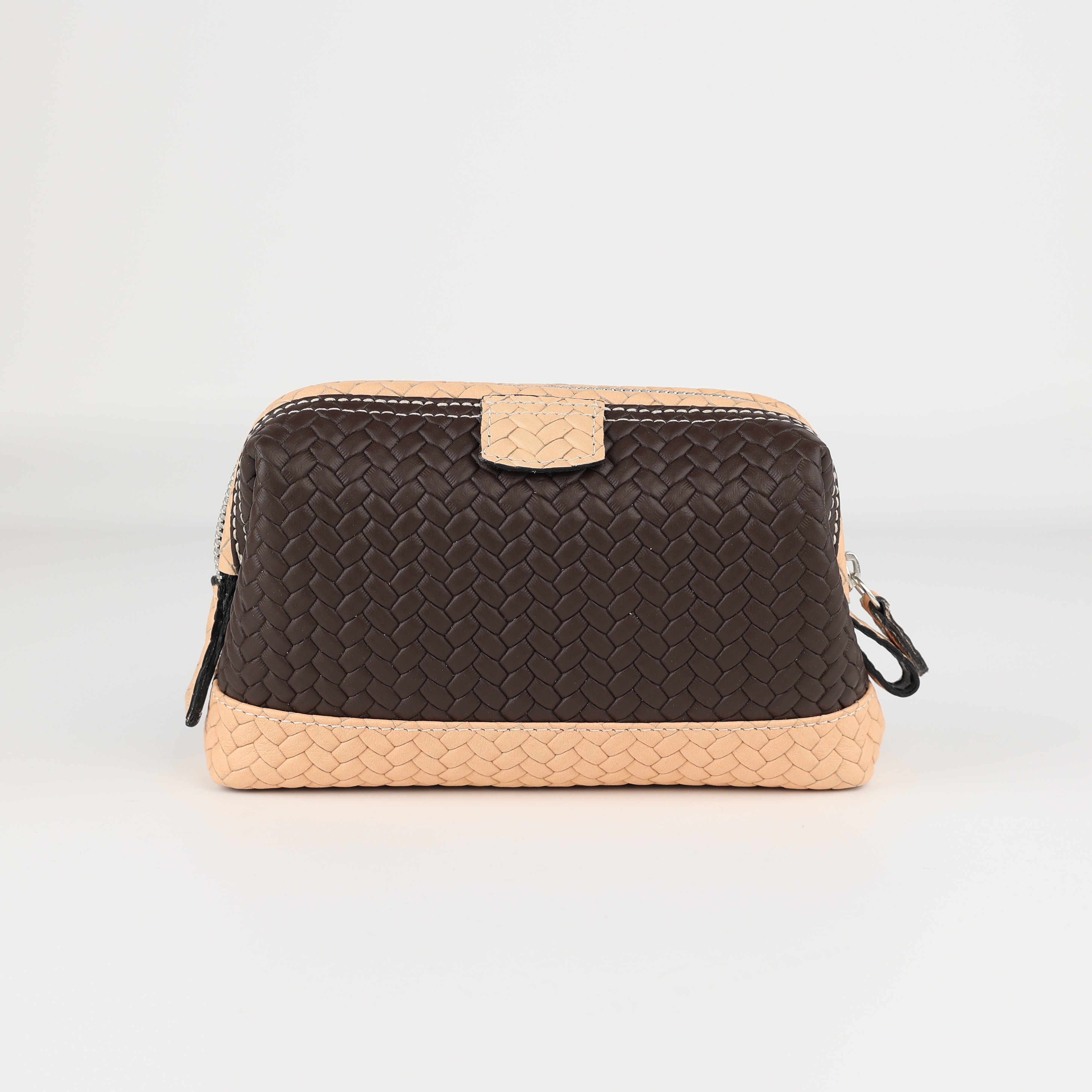Cosmetic bag Mousetrap (S) - dark brown/ sand