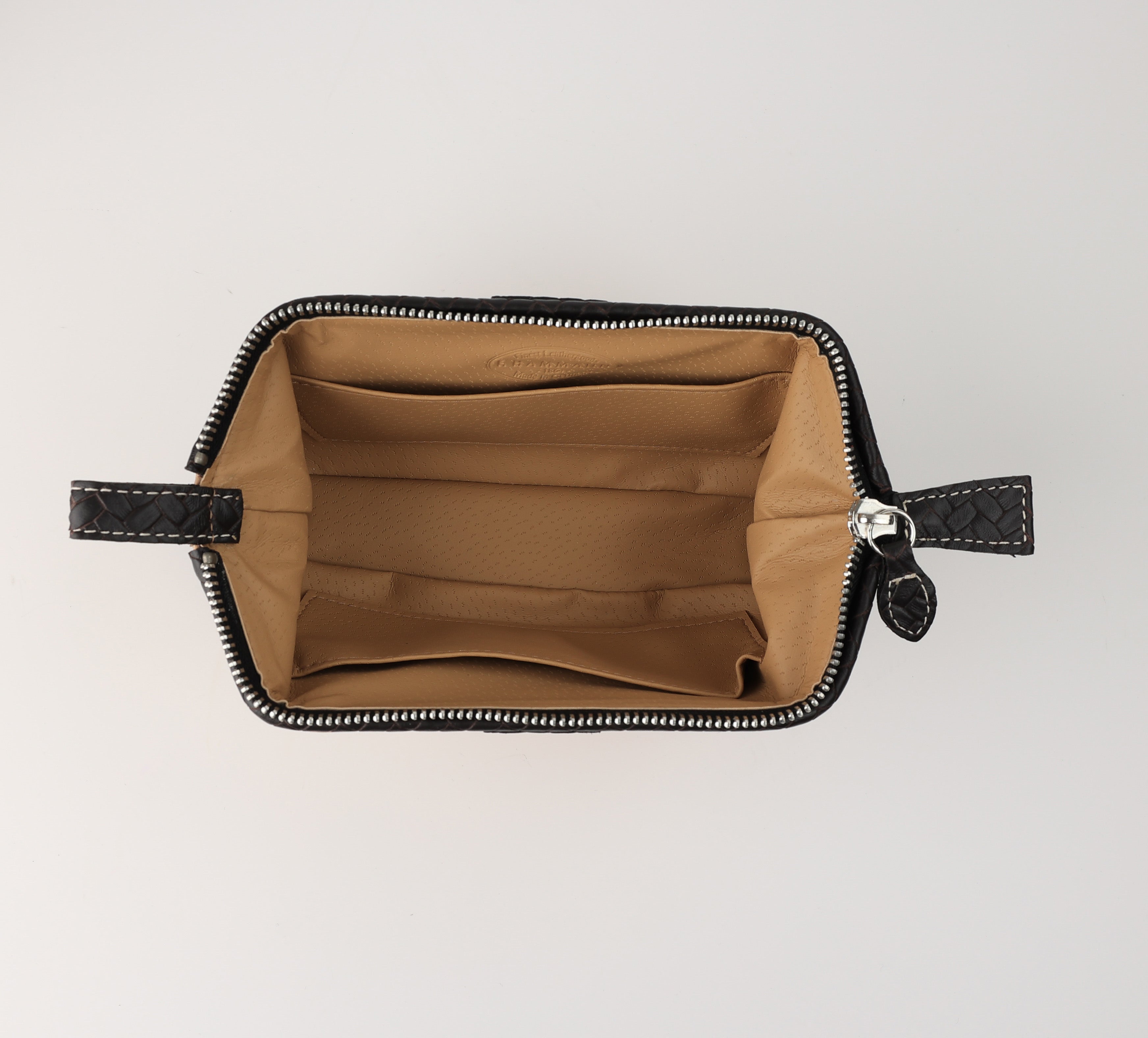 Cosmetic bag Mousetrap (S) - dark brown/ sand