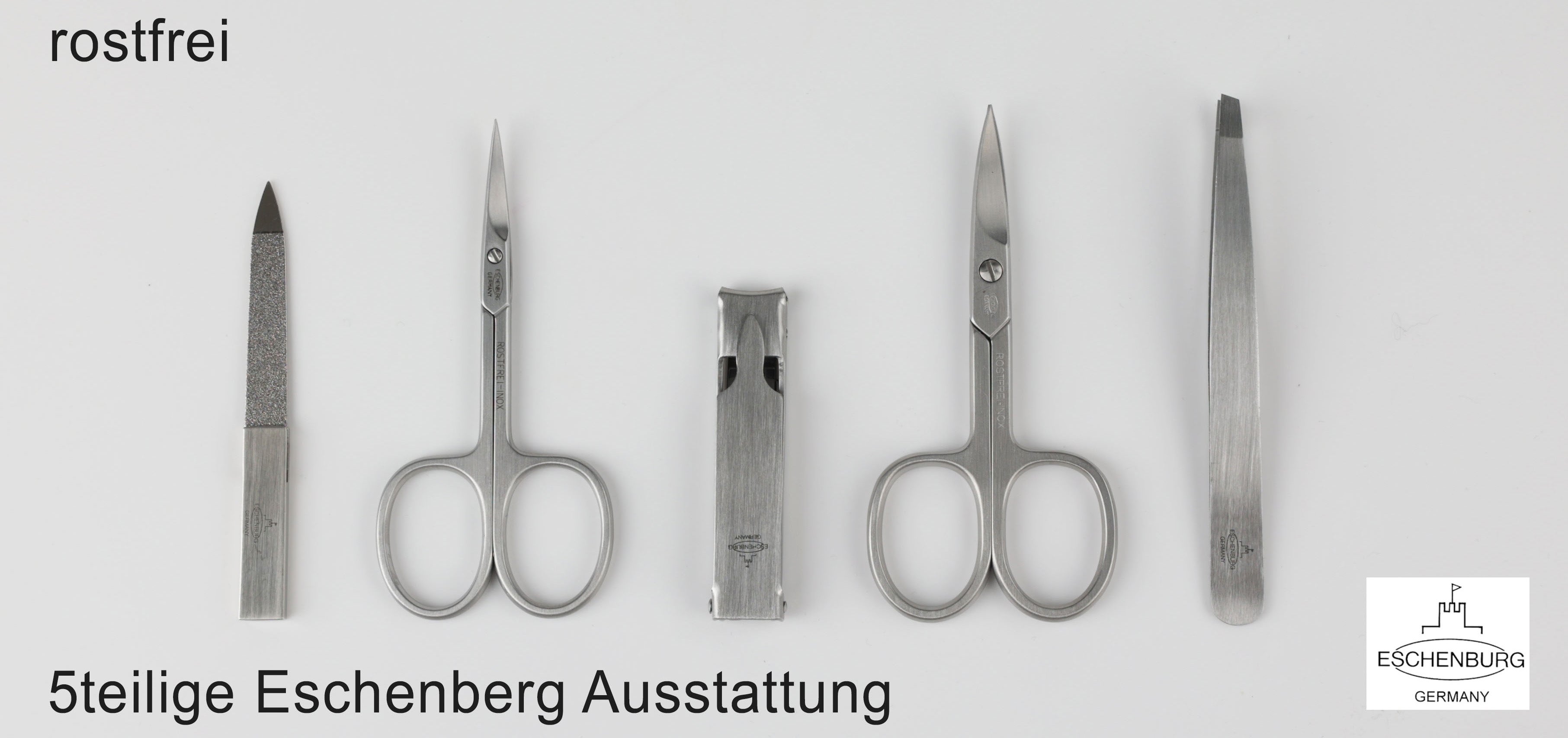 Maniküre Etui 5-Teilig ZIP (M) INOX - dunkelblau