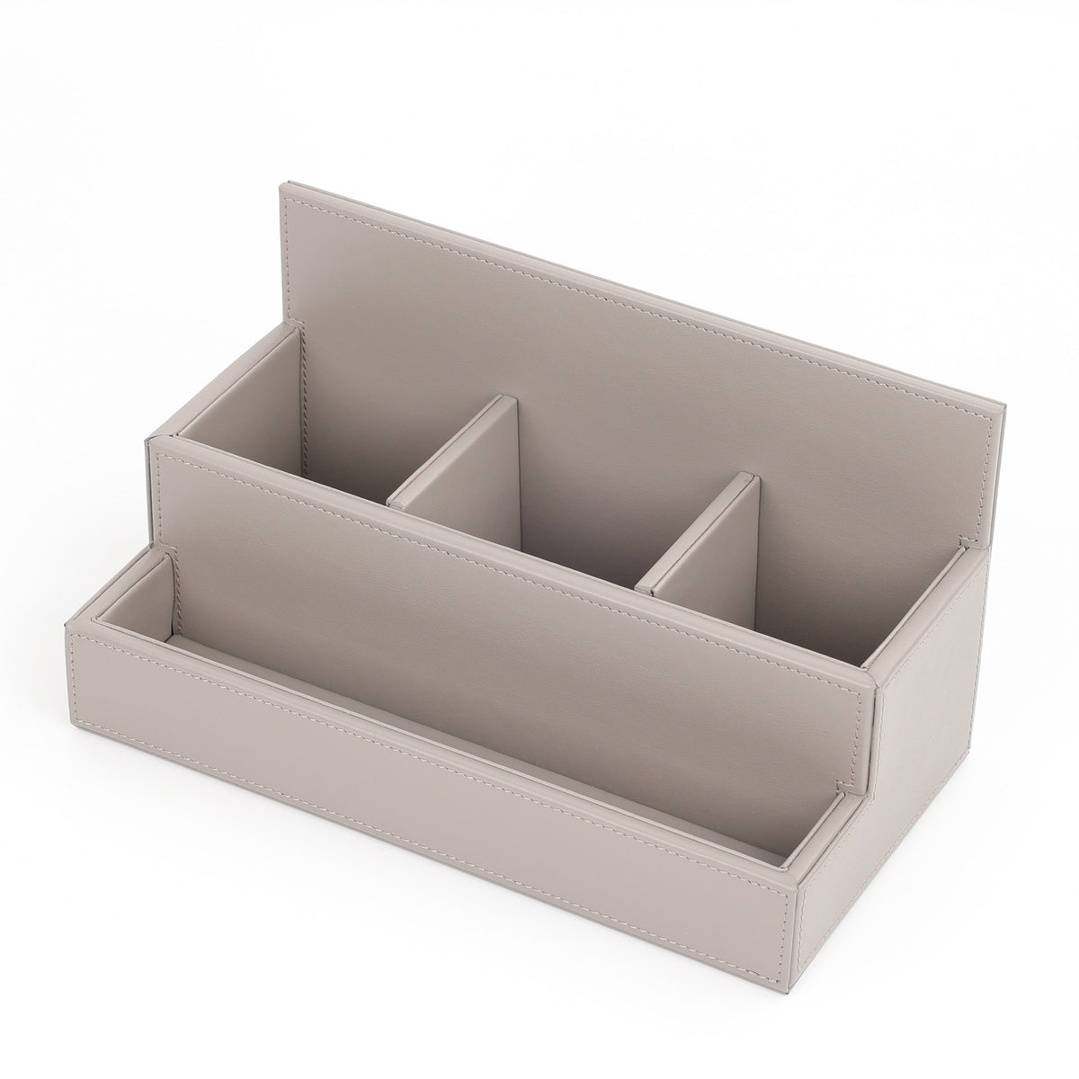 Decor Walther Brownie STORAGE Organizer veganes Kunstleder Taupe mit verstellbaren Teilern