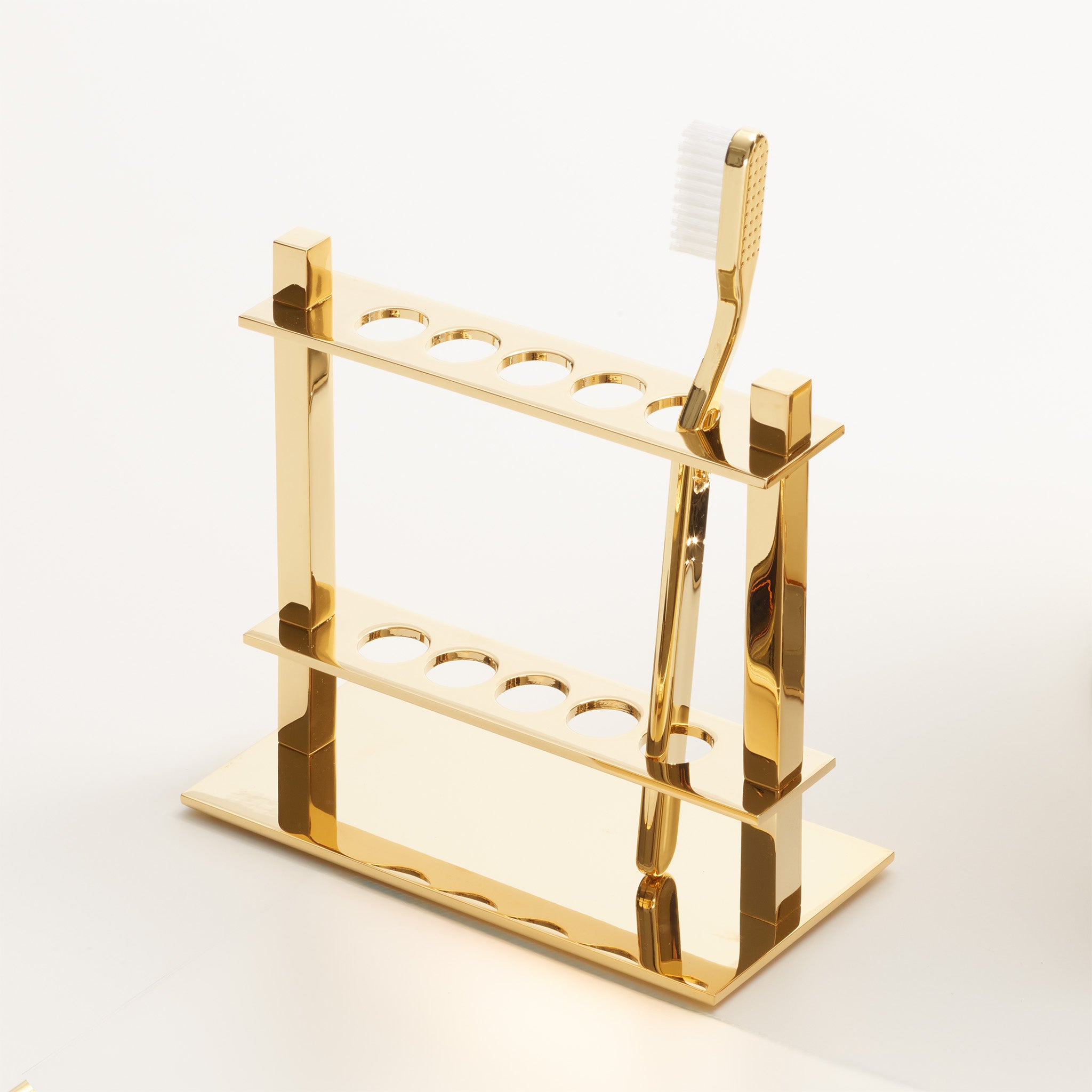 Elegante Halterung fuer Zahnbuersten oder Make up Pinsel Decor-Walther DW330 aus massivem Messing fuer Bad und Waschtisch