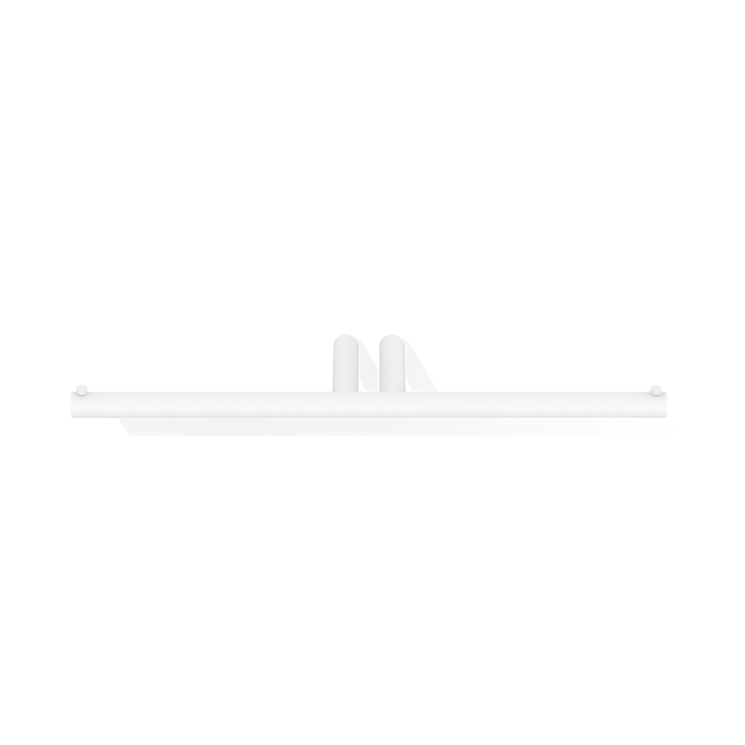 Wandmontierter Doppelrollenhalter MK TPH2 in Weiß matt – klare Formensprache für moderne Bäder