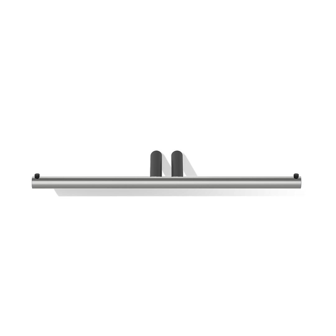 Doppelter WC-Rollenhalter MK TPH2 in Edelstahl Schwarz matt – minimalistisch & langlebig
