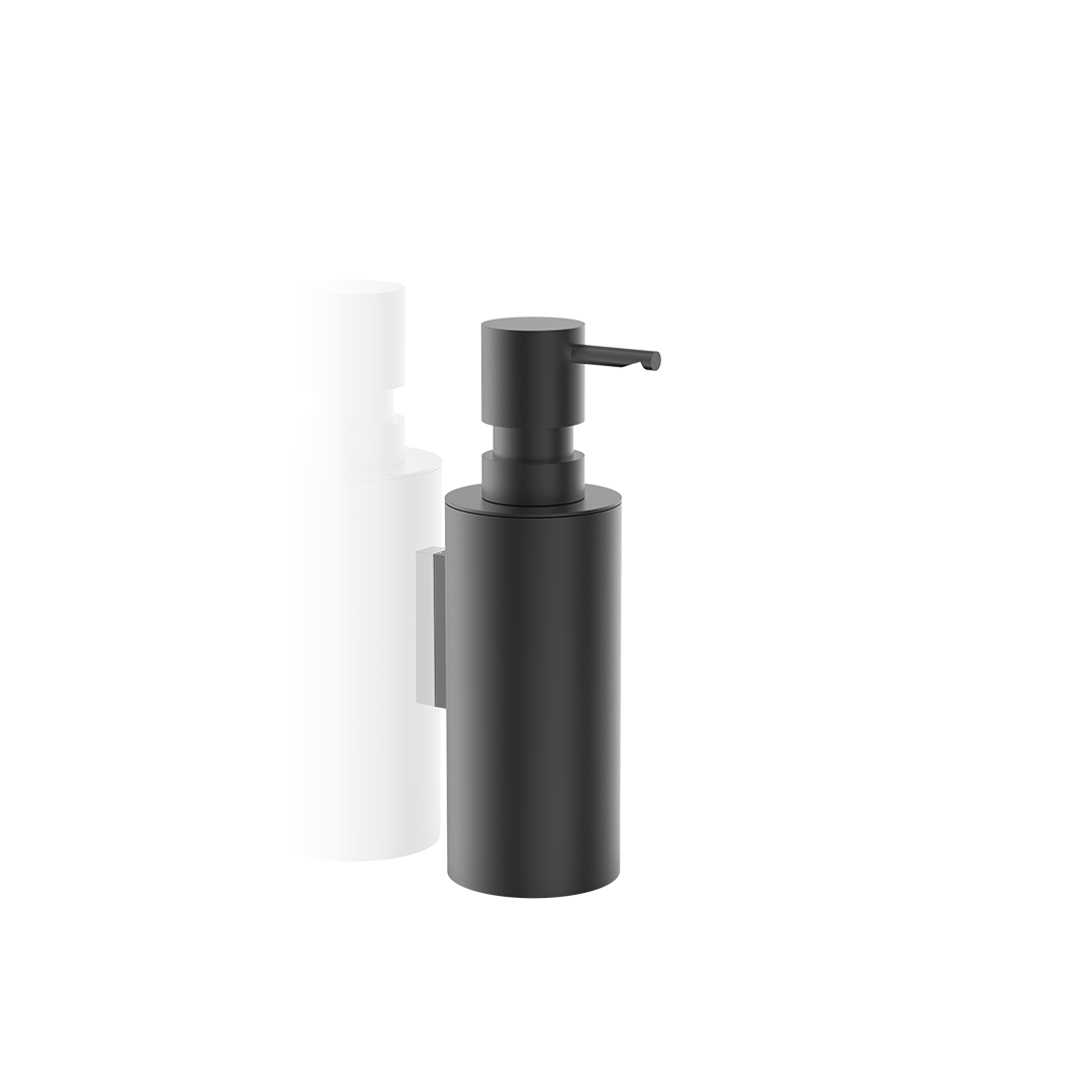 Wandmontierter Seifenspender MK WSP in mattem Schwarz – kraftvoll und zeitlos im Design
