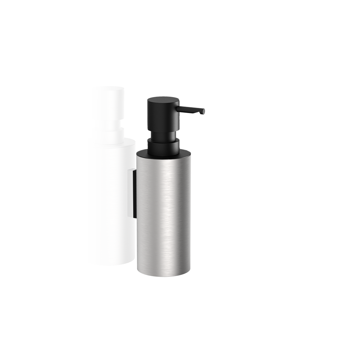 Minimalistischer Wandseifenspender MK WSP in Edelstahl Schwarz matt – urbanes Badaccessoire