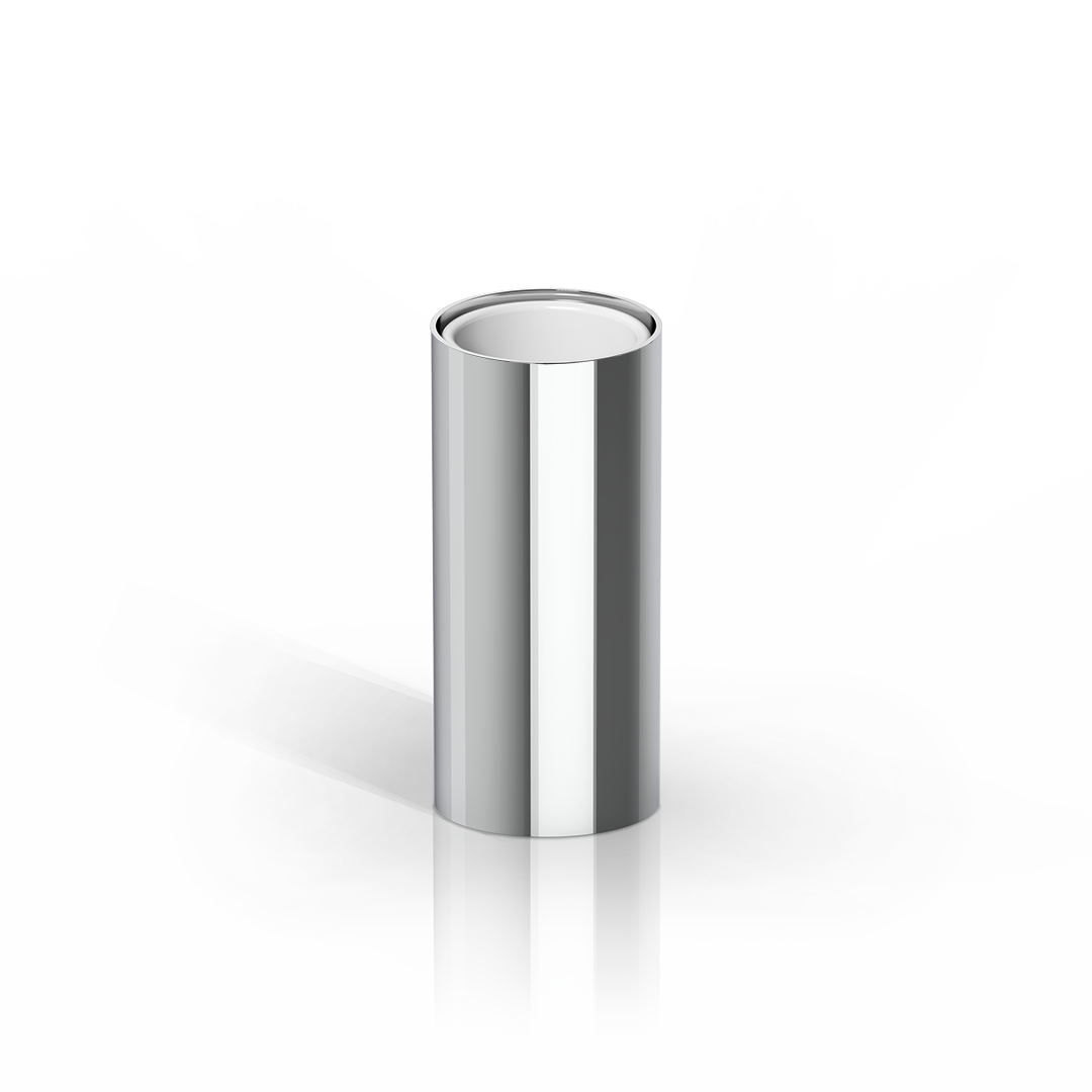 Minimalistischer Mundbecher MK SMB in glänzendem Chrom aus der Mikado-Kollektion – inspiriert von japanischem Design