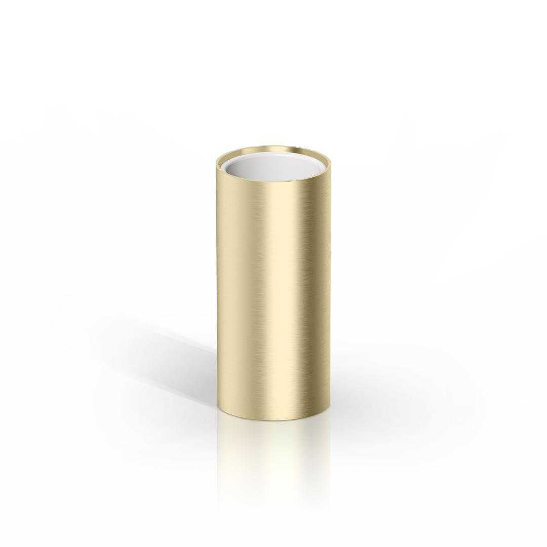 Minimalistischer Becher MK SMB in Gold matt – hochwertiges Badaccessoire mit zurückhaltendem Glanz