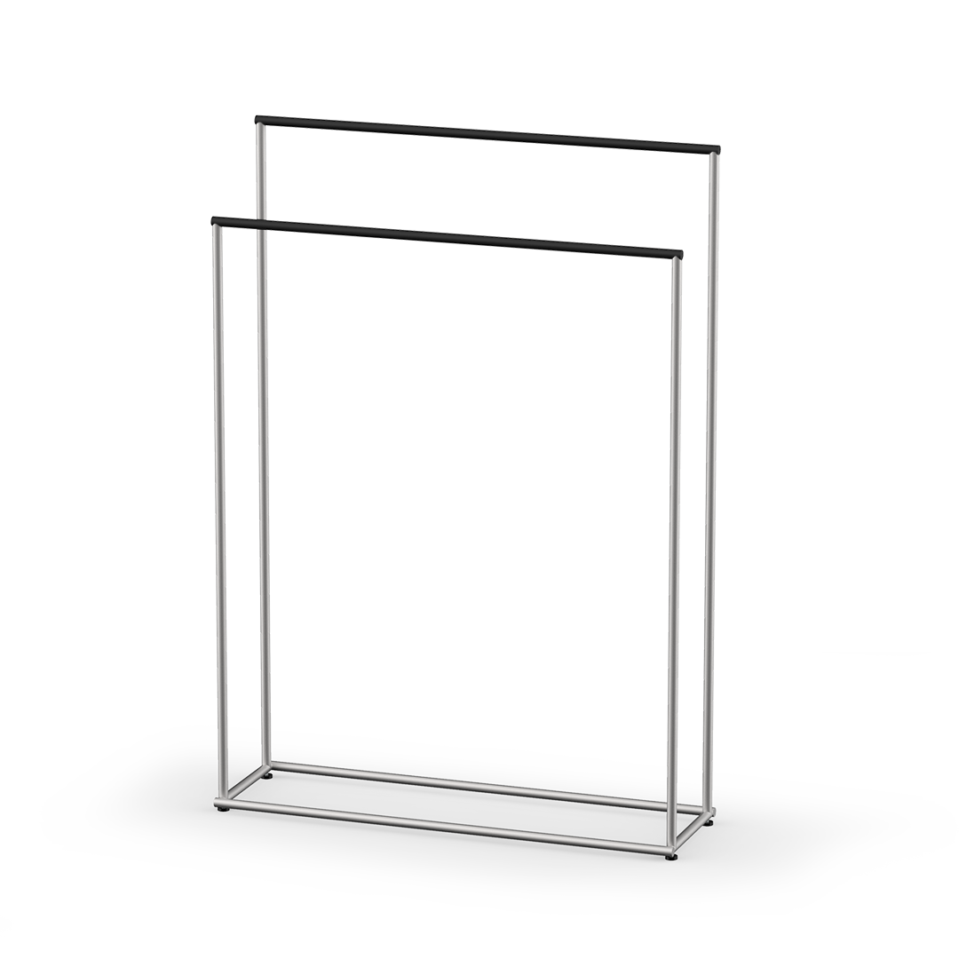 Doppelhandtuchhalter MK HT in Edelstahl Schwarz matt – hochwertig, minimalistisch und langlebig