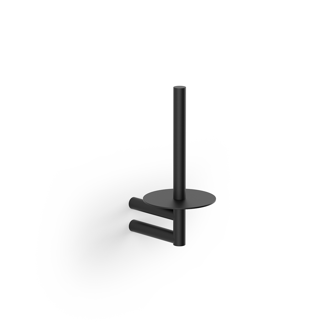 Toilettenpapierhalter MK ERH in Schwarz matt – minimalistischer Klassiker in tiefem Schwarz