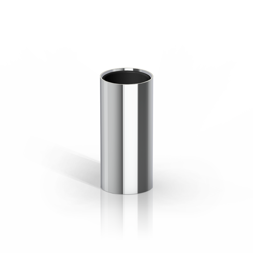 Minimalistischer Mundbecher MK SMB in glänzendem Chrom aus der Mikado-Kollektion – inspiriert von japanischem Design