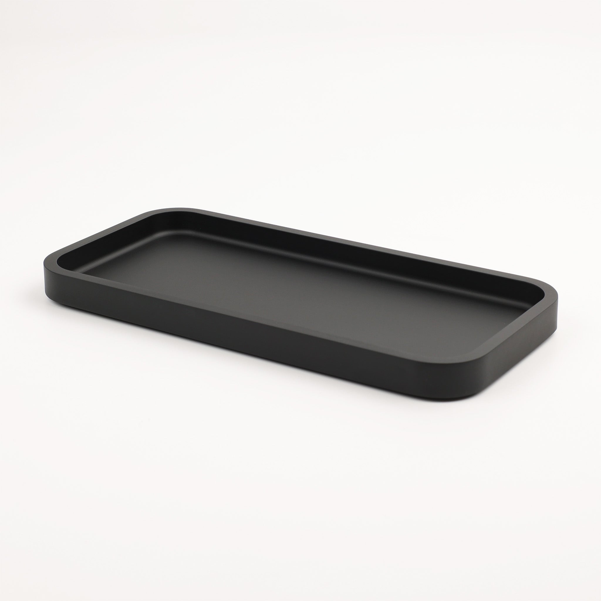 Tablett TAB in Schwarz matt aus der Stone-Kollektion von Decor Walther – aus pflegeleichtem Mineralguss mit weicher Haptik.