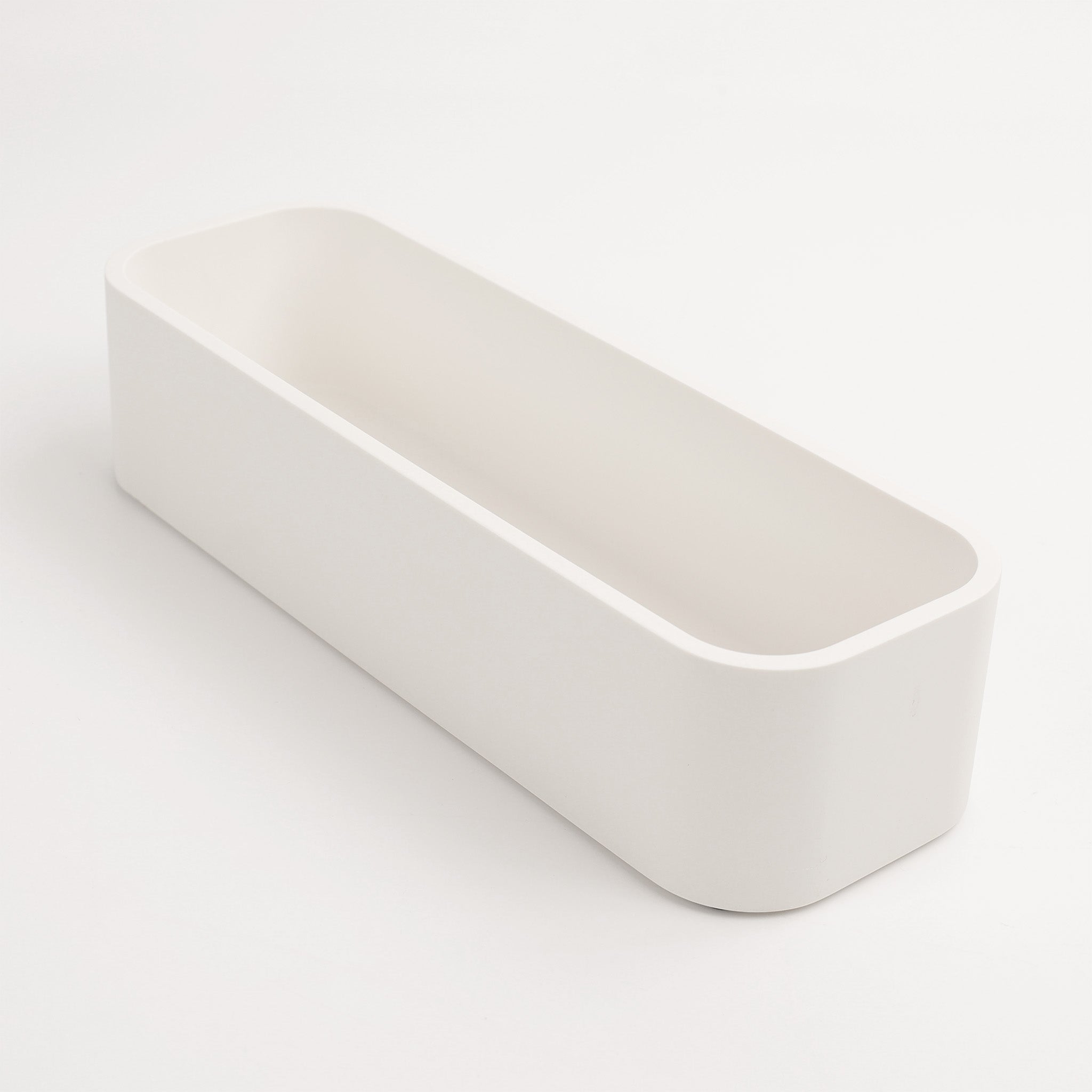 Stylischer Duschkorb SCT30 in Weiß matt aus der Stone-Serie – perfekte Kombination aus Funktionalität und modernem Design.