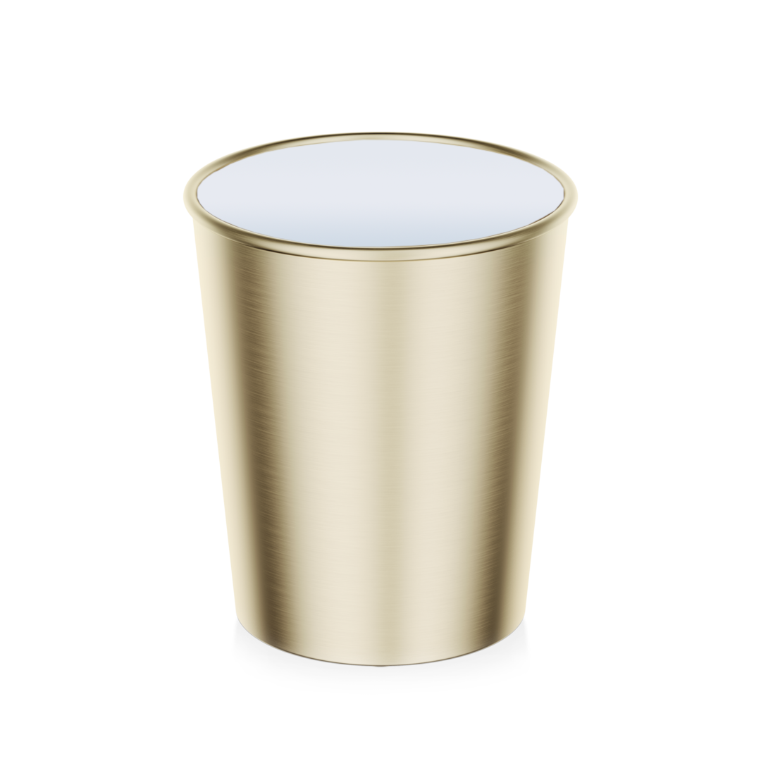 Zahnputzglas Gold matt Decor-Walther BE40, moderner Zahnbecher aus Messing fuer Bad und Waschbecken, hochwertige Badezimmer Accessoires rund