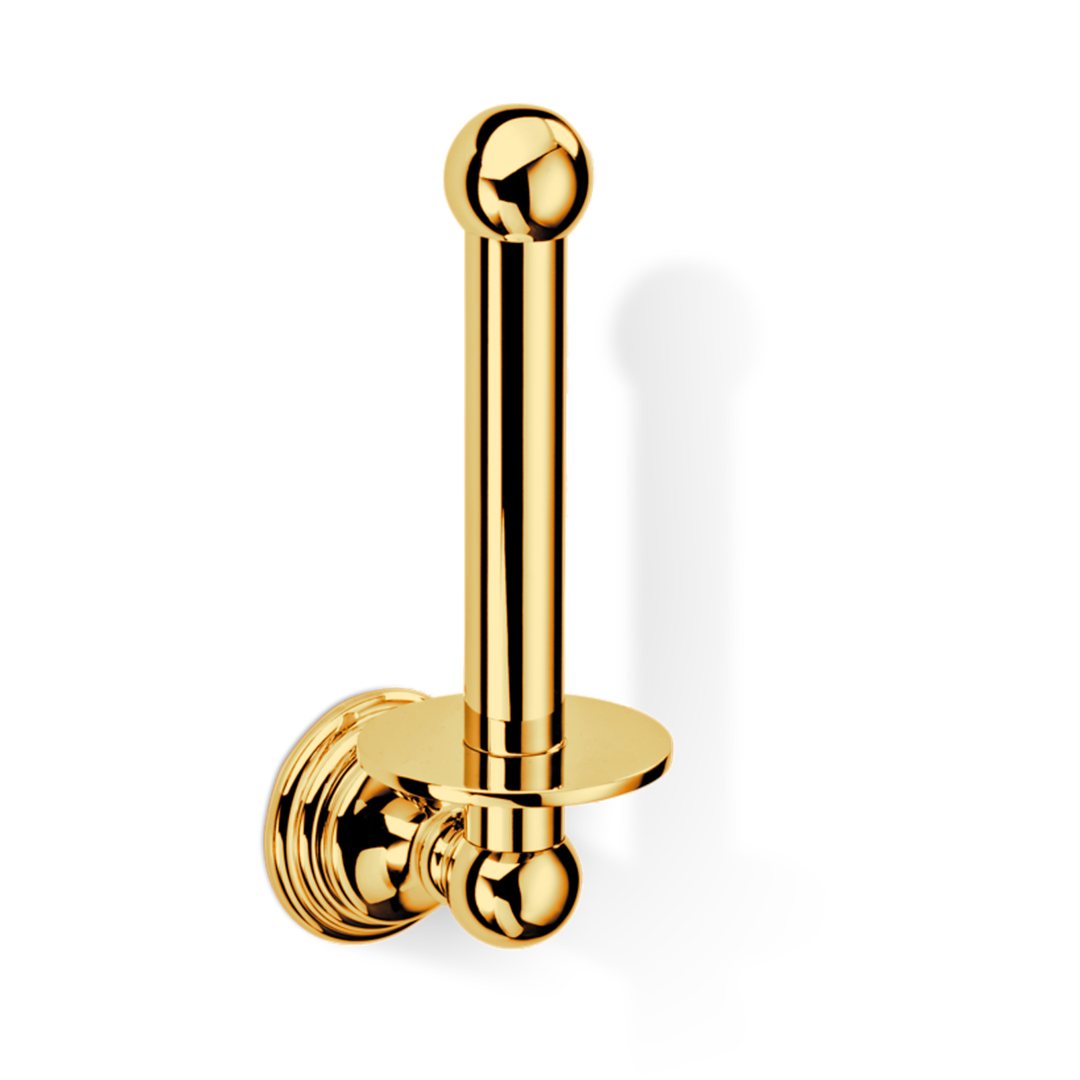 Luxuriöser Ersatzrollenhalter CL ERH in Gold – edles Badaccessoire aus massivem Messing mit klassischer Wandmontage.