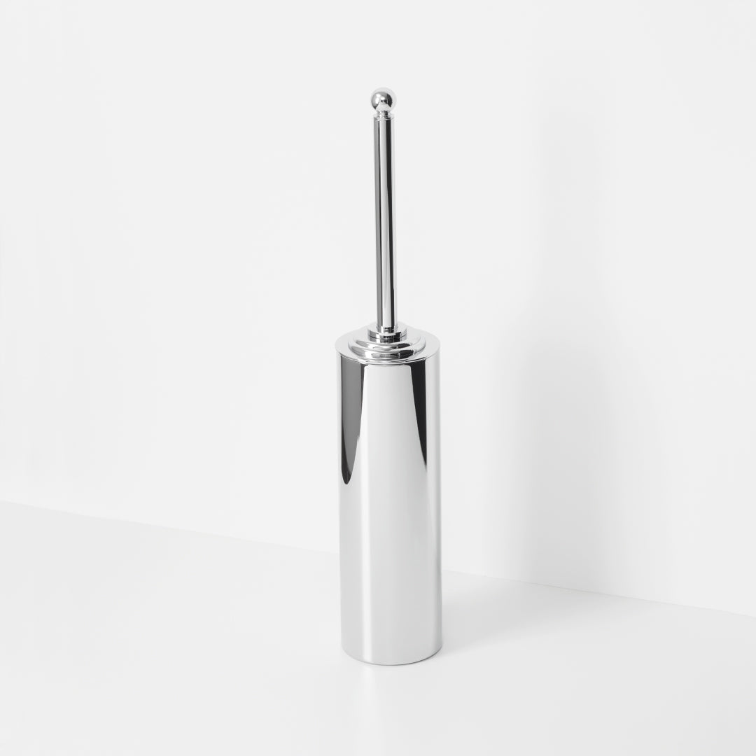 Freistehende WC-Bürstengarnitur CL SBG von Decor Walther aus massivem Messing in Chrom, Teil der Classic-Kollektion – Artikelnummer: 0513500