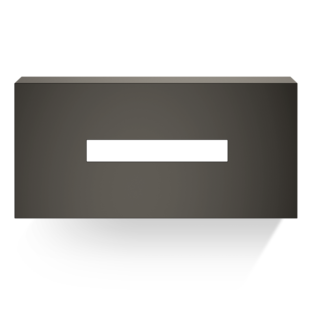 Kosmetiktuchbox Dark Metal matt Decor-Walther KB82 aus massivem Messing, stilvolle Tissue Box fuer hochwertige Badezimmer.