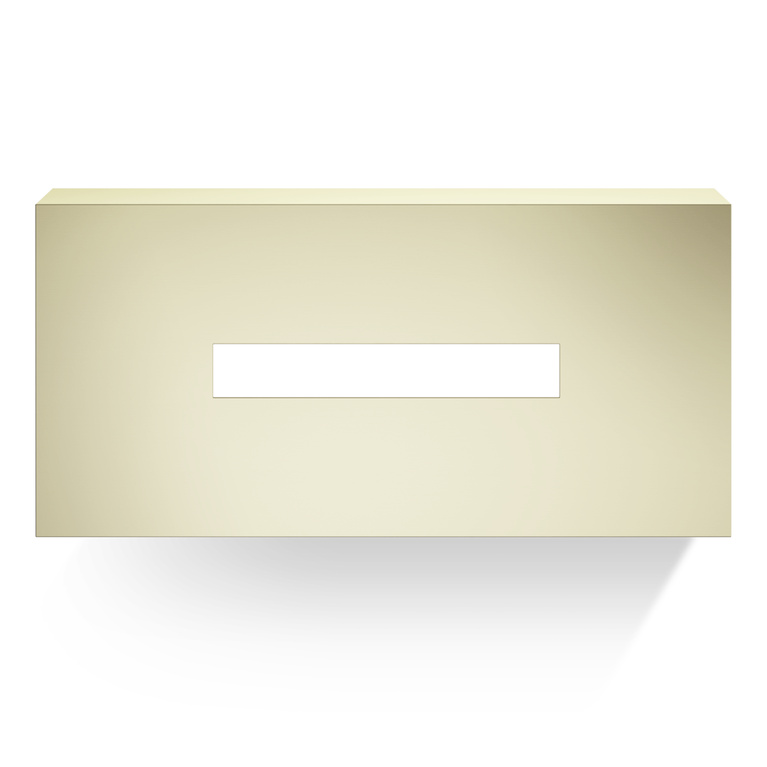 Matt goldene Kosmetiktuchbox Decor-Walther KB82 aus Messing, moderne Tissue Box fuer Bad, Gaeste WC oder Schminktisch.