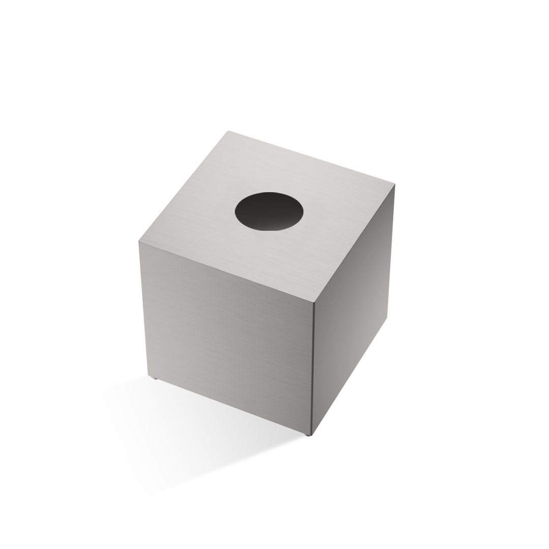 Matte Edelstahl Papiertuchbox Decor-Walther KB87, quadratische Kosmetiktuchbox mit dezenter Oberfläche