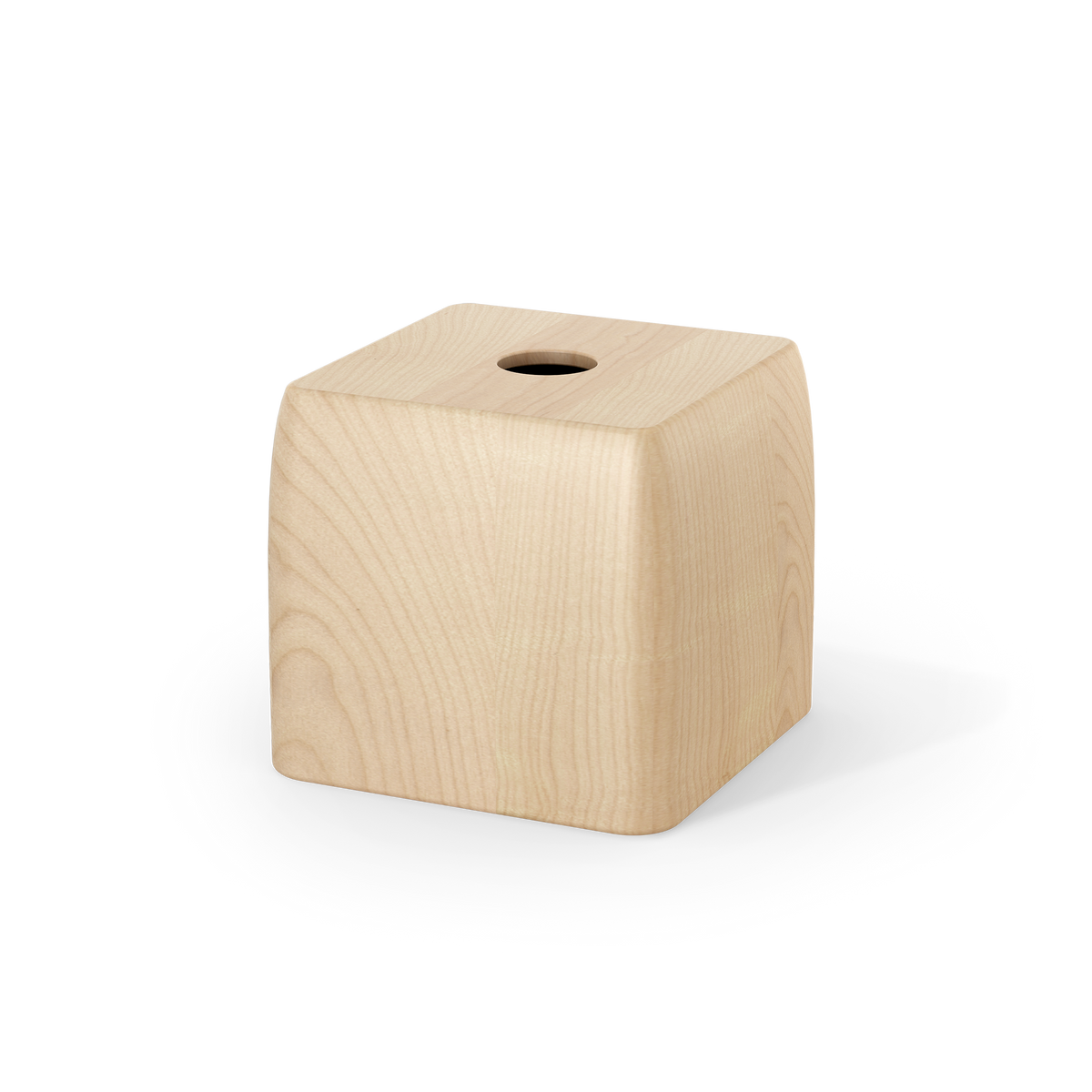 Decor Walther ONYO KBQ Kosmetiktuchbox aus hellem Ahornholz mit natürlicher Maserung und wasserabweisender Versiegelung, stilvoller Taschentuchspender für das Badezimmer, Artikelnummer 0690447