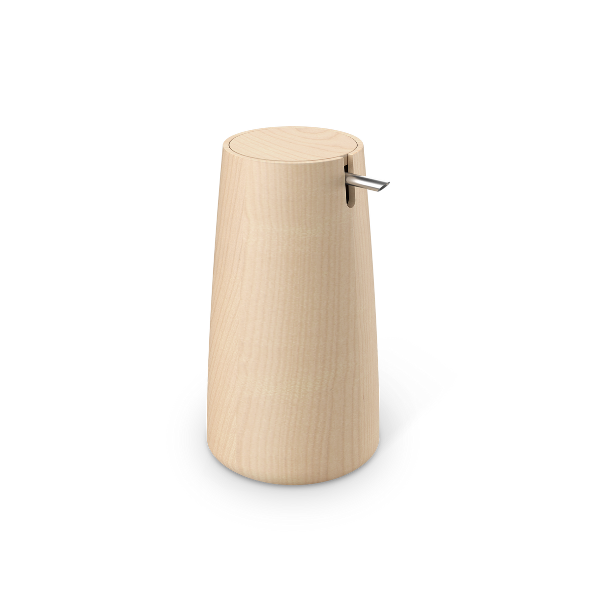 Decor Walther ONYO SSP Seifenspender aus hellem Ahornholz mit natürlicher Maserung und wasserabweisender Versiegelung, 200 ml Fassungsvermögen für Flüssigseife im Badezimmer