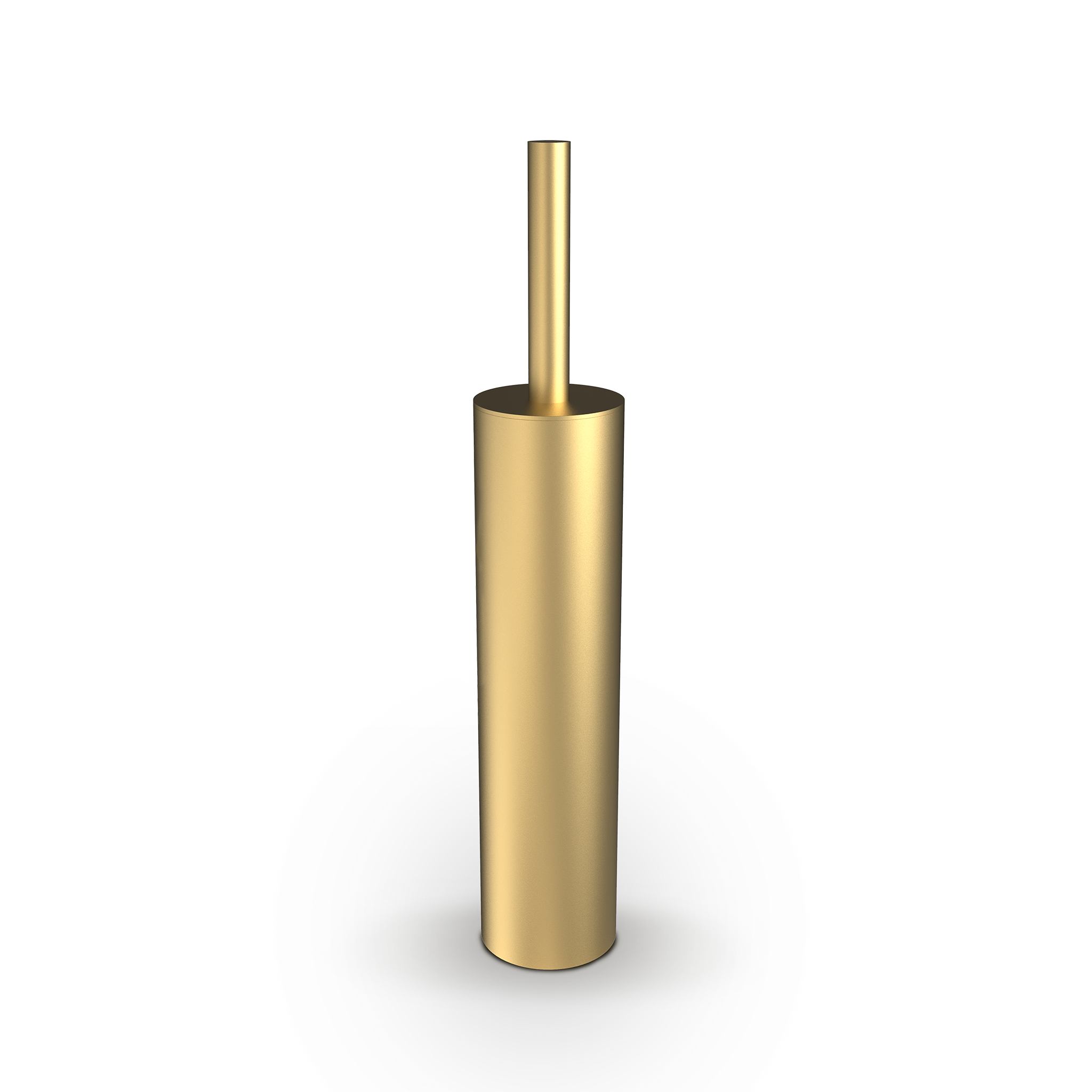 Decor Walther SOHO SBG Stand WC Bürste aus massivem Messing in Gold matt PVD mit charakteristischen Schraubdetails und edler Oberfläche