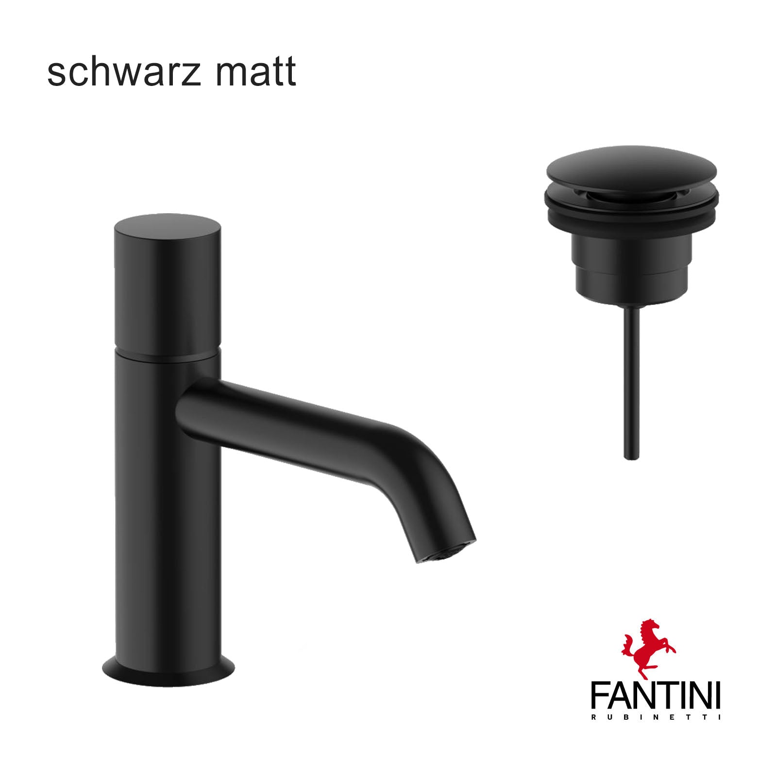 Basin mixer Fantini Nostromo 50 13 E904F matt black