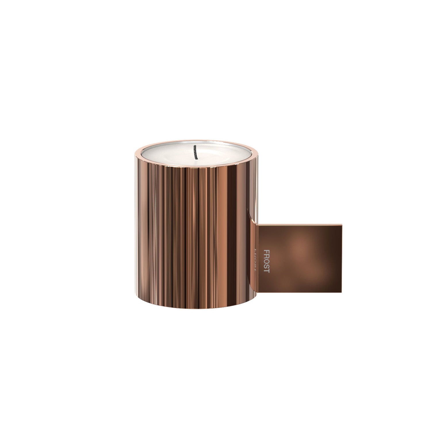 Dekorativer Teelichthalter in poliertem Kupfer – elegantes Accessoire für stimmungsvolles Licht.