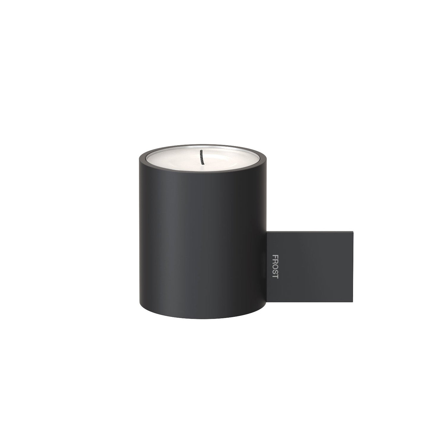 Minimalistischer Teelichthalter in Schwarz matt – elegantes Wohnaccessoire im nordischen Stil.