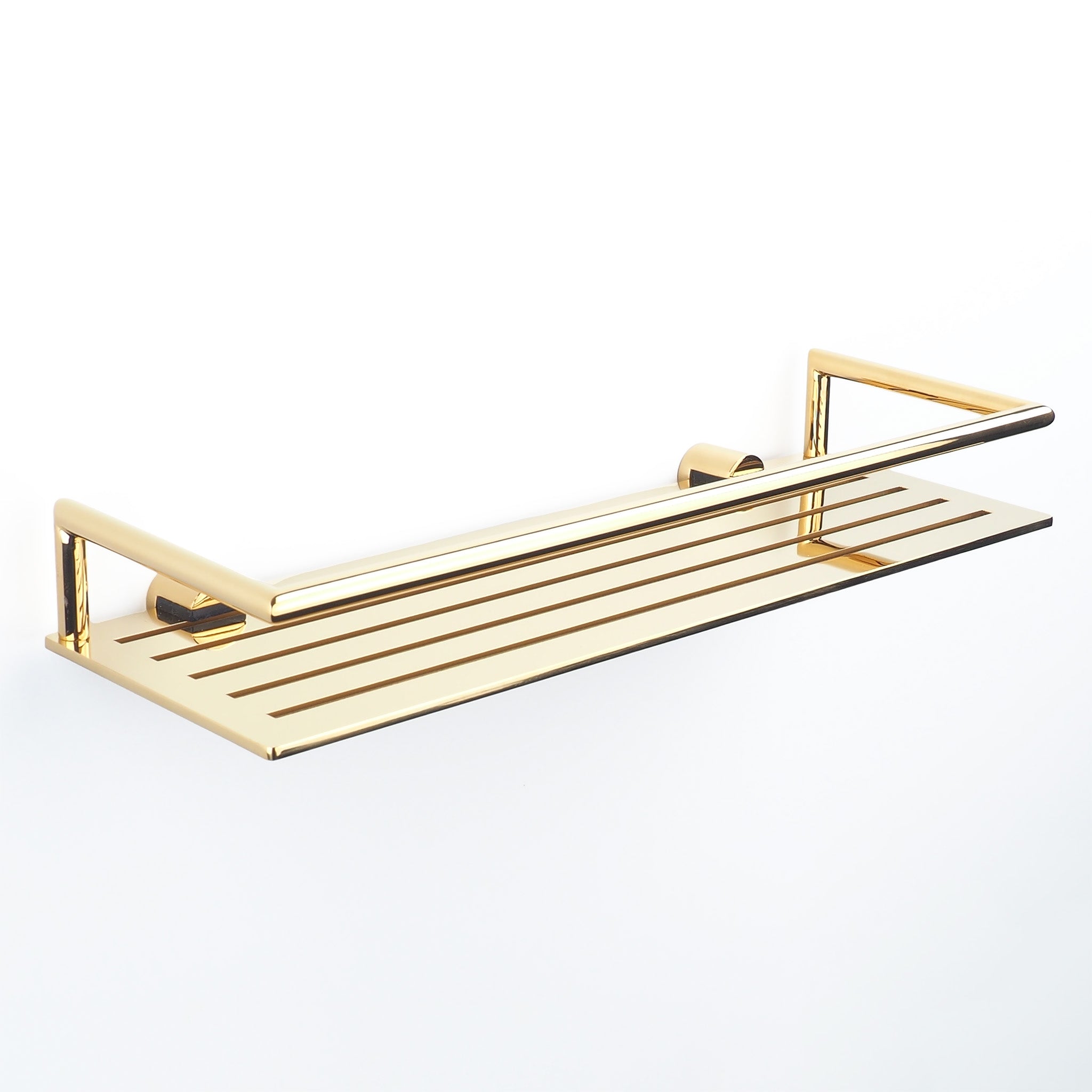 Glänzender Duschkorb 1937-1 in Gold poliert – luxuriöses Finish für elegante Badezimmer.