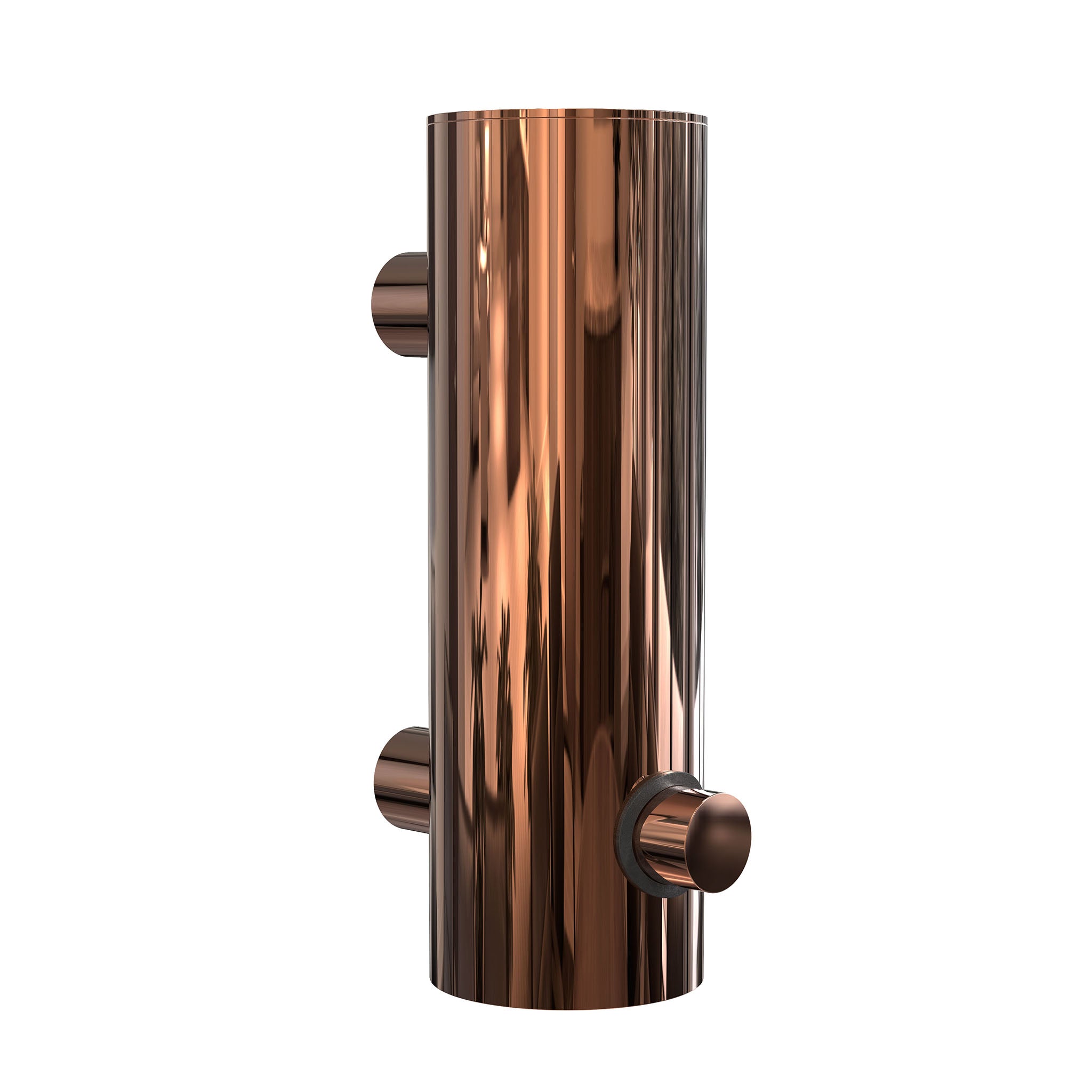 Designer-Wandseifenspender in poliertem Kupfer – formschön und hochwertig verarbeitet von Frost Denmark.