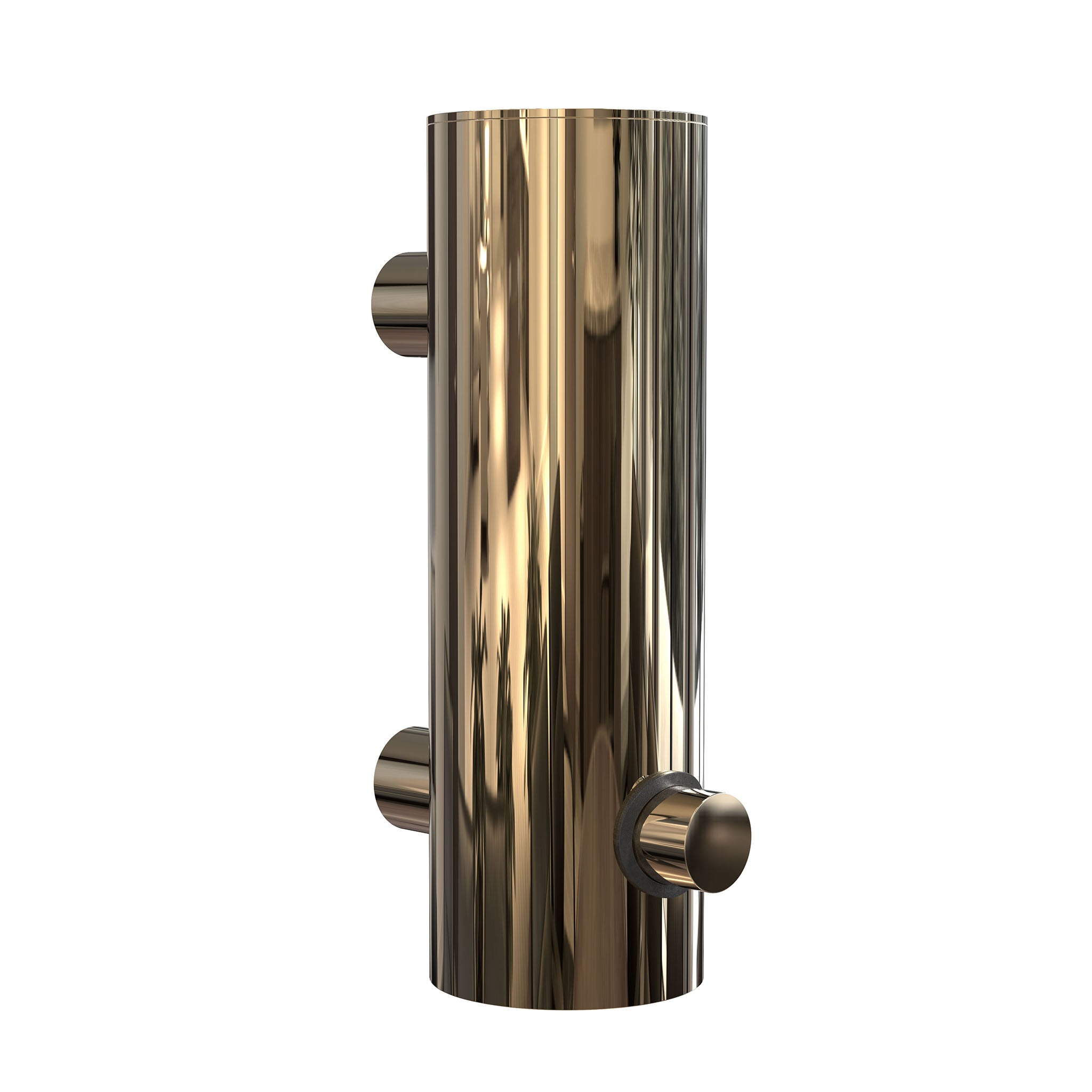 Wandseifenspender in hochglänzendem Gold – luxuriöses Badaccessoire von Frost Denmark mit 200 ml Volumen.